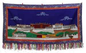 Potala Wandbehang aus Nepal, 163 x 90 cm
