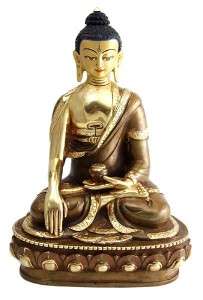 Vergoldete Buddha Sakyamuni-Statue, Nepal, 20 cm