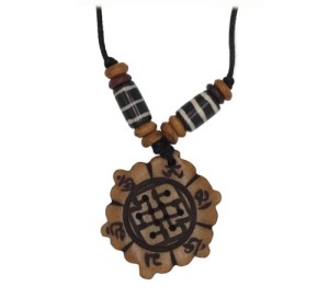 Yak Horn Anhänger - Tibet-Style, Endloser Knoten, Om Mani Padme Hum 5