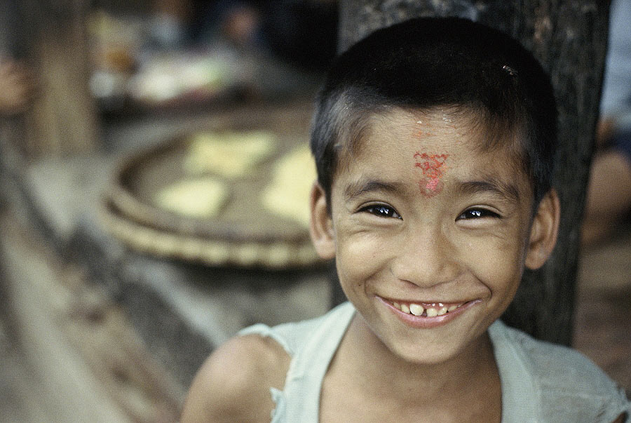 junge aus bhaktapur, tal von kathmandu