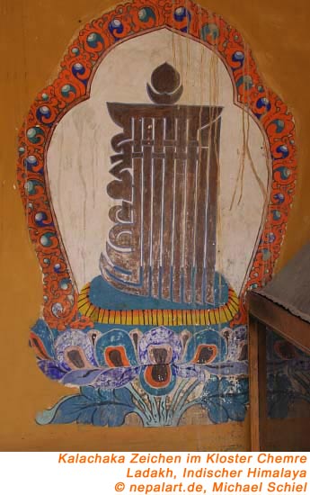 Kalachakra Zeichnung im Kloster Chemre in Ladakh