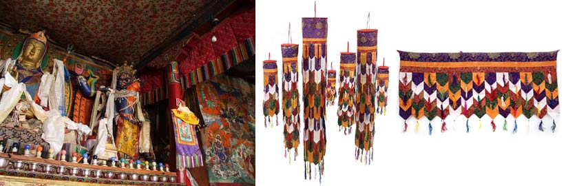 Tibetische Klosterbehänge aus Nepal