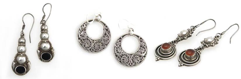 Silberschmuck Ohrringe aus Nepal