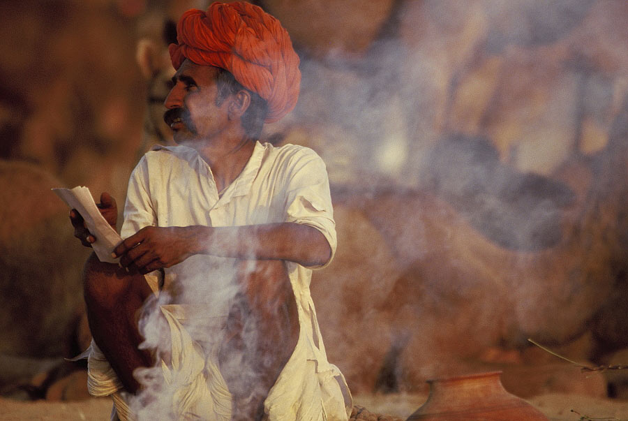 kamelmarkt in pushkar, rajasthan indien