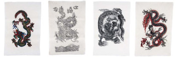 Papierbögen, Drachen