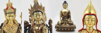 Vergoldete Statuen aus Nepal