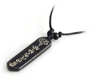 Yak Horn Anhänger, Om Mani Padme Hum 15