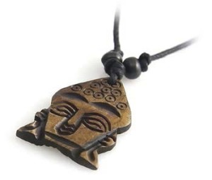 Yak Horn Anhänger - Buddha Kopf 3