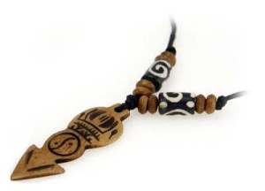 Yak Horn Anhänger - Tibet-Style, Vajrakila 1
