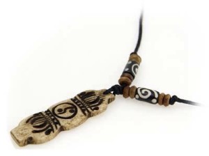Yak Horn Anhänger - Tibet-Style, Vajra 2