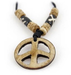 Yak Horn Anhänger - Tibet-Style, Peace 1