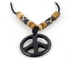 Yak Horn Anhänger - Tibet-Style, Peace 2