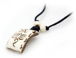 Yak Horn Anhänger, Om, Allsehende Augen 4