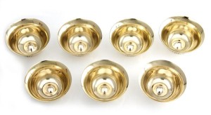 Opferschälchen, Wasserschalen-Set, Messing, 225 g.