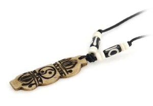 Yak Horn Anhänger - Tibet-Style, Vajra 1
