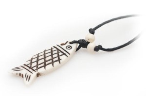 Yak Horn Anhänger, Fisch 2