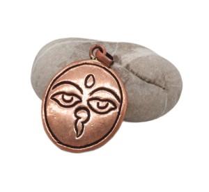 Allsehenden, beschützende Augen Buddhas Anhänger, Kupfer