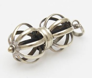 Vajra  Anhänger, Weißmetall