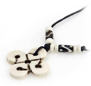Yak Horn Anhänger - Tibet-Style, Endloser Knoten 1