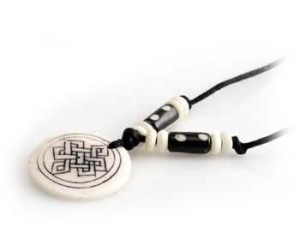 Yak Horn Anhänger - Tibet-Style, Endloser Knoten 6