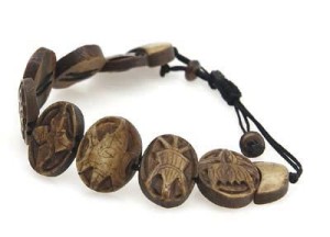 Yak Horn Armband "Eight Lucky Symbols" aus Nepal