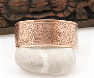 Eight Lucky Symbols Armreif, Kupfer
