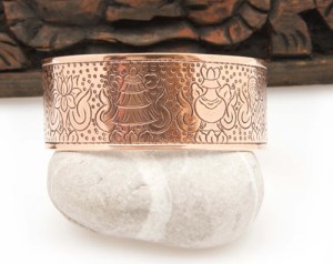 Eight Lucky Symbols Armreif, Kupfer