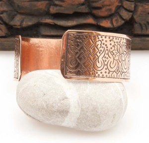 Eight Lucky Symbols Armreif, Kupfer