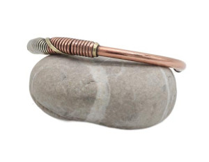 Drei Metalle Armreif, schmall, Nepaldesign 3