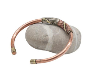 Drei Metalle Armreif, schmall, Nepaldesign 3