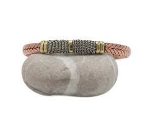 Drei Metalle Armreif, schmall, Nepaldesign 1