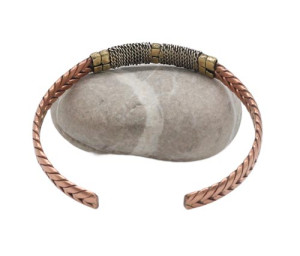 Drei Metalle Armreif, schmall, Nepaldesign 1