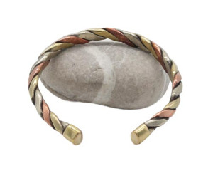 Drei Metalle Armreif, schmall, Nepaldesign 4