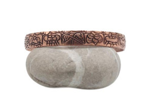 Eight Lucky Symbols Armreif, Kupfer
