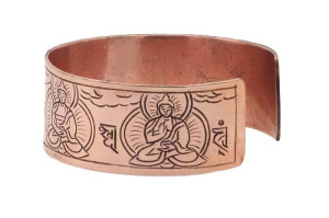 Dhyani Buddhas Armreif aus Kupfer