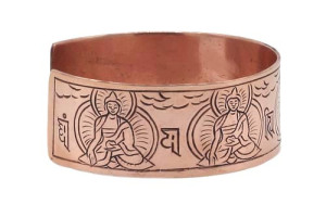 Dhyani Buddhas Armreif aus Kupfer