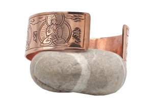Dhyani Buddhas Armreif aus Kupfer