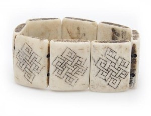 Yak Horn Armband "Endloser Knoten" aus Nepal
