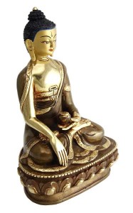 Vergoldete Buddha Sakyamuni-Statue, Nepal, 20 cm