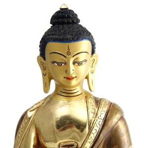 Vergoldete Buddha Sakyamuni-Statue, Nepal, 20 cm