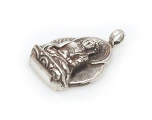 Sakyamuni Buddha Anhänger aus Nepal, Sterlingsilber (925)