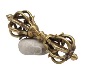 Messing Dorje (Vajra) aus Nepal, 270 g.