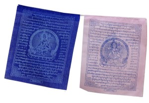 Gebetsfahne - White Tara - aus Nepal - Länge ca. 220 cm