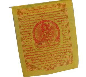 Gebetsfahne - White Tara - aus Nepal - Länge ca. 220 cm