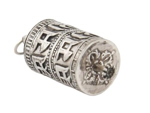 Gebetsmühlen Anhänger aus Nepal, Sterlingsilber (925)