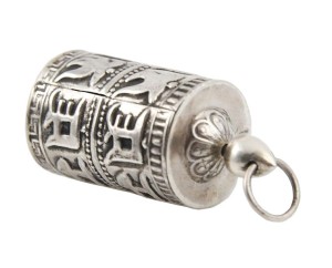 Gebetsmühlen Anhänger aus Nepal, Sterlingsilber (925)