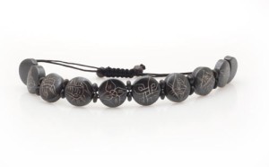Yak Horn Armband "Eight Lucky Symbols" aus Nepal
