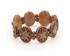 Yak Horn Armband "Eight Lucky Symbols" aus Nepal
