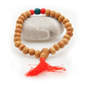 Hand-Mala, Holz, natur, Steine