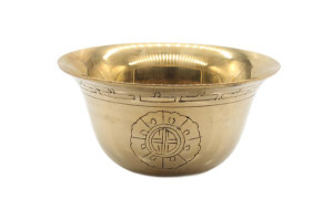 Opferschälchen, Wasserschalen-Set, Messing, 735 g.